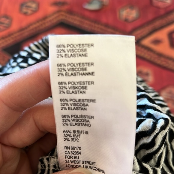 Anthropologie MAEVE Barbara Black And White Jacquard Sleeveless Top - Picture 7 of 9